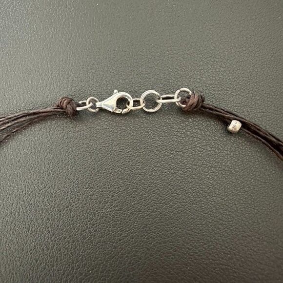 Vintage Sterling Silver CFJ Turquoise Bead Pearl Pendant Necklace - Picture 7 of 8